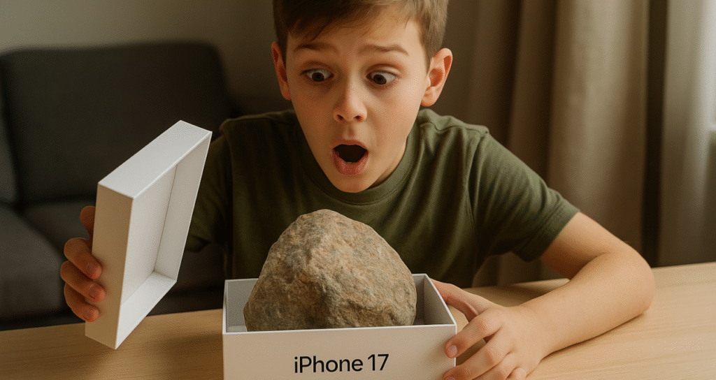 Aldığı iPhone 17 kutusundan taş çıkan tüketici, diğerleri için uyardı