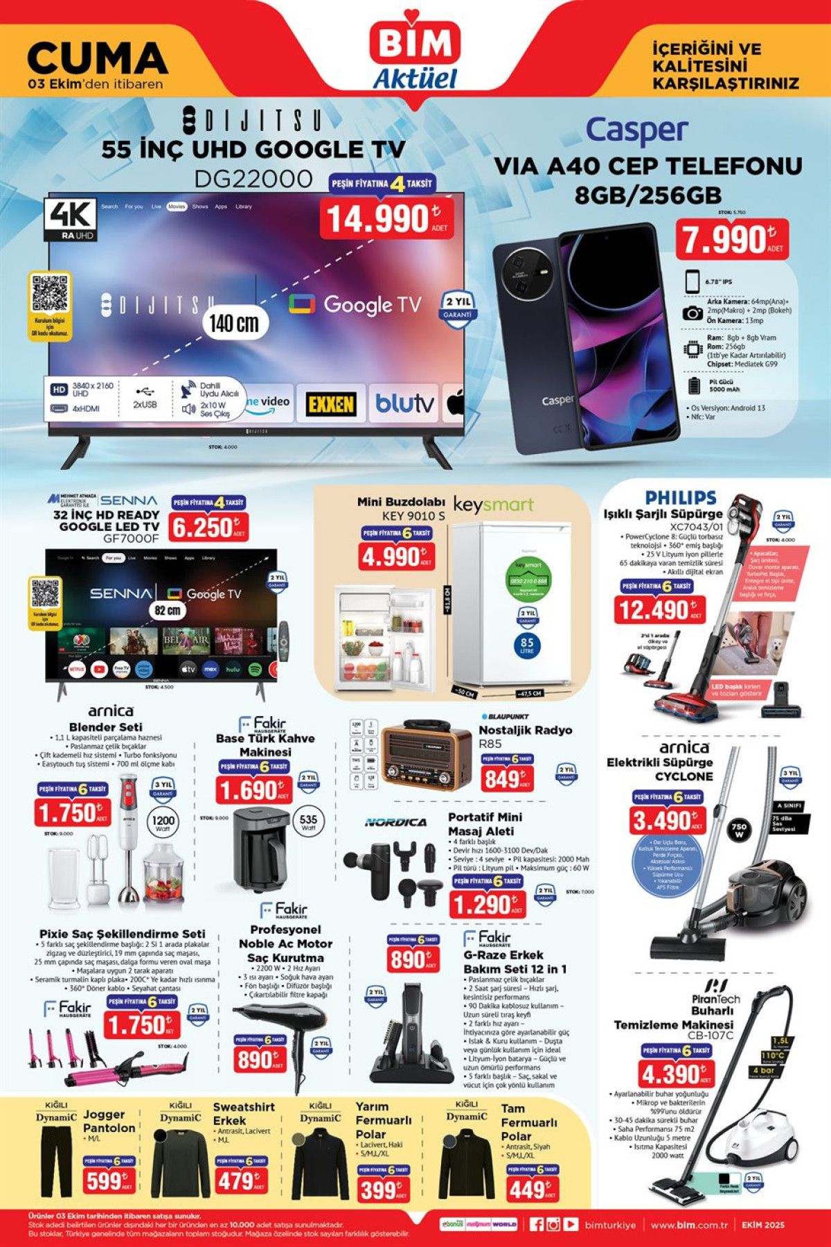 BİM, 3 Ekim'de yeni buharlı temizleme makinesi ile raflarda olacak