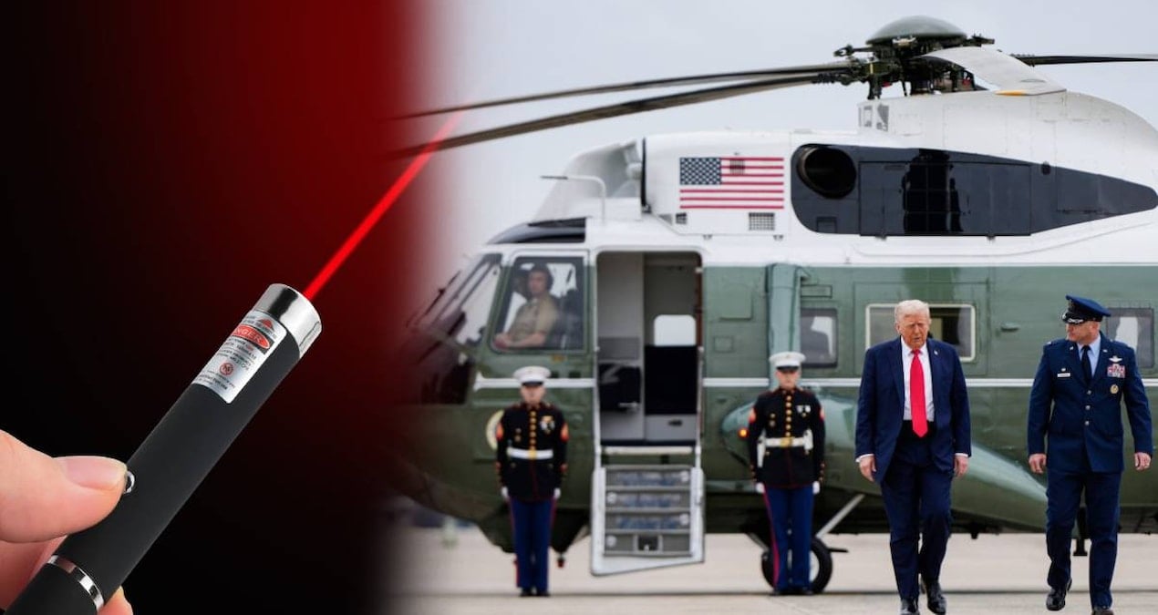 Trump’ın Helikopterine Lazer Tutan Kişi Gözaltına Alındı