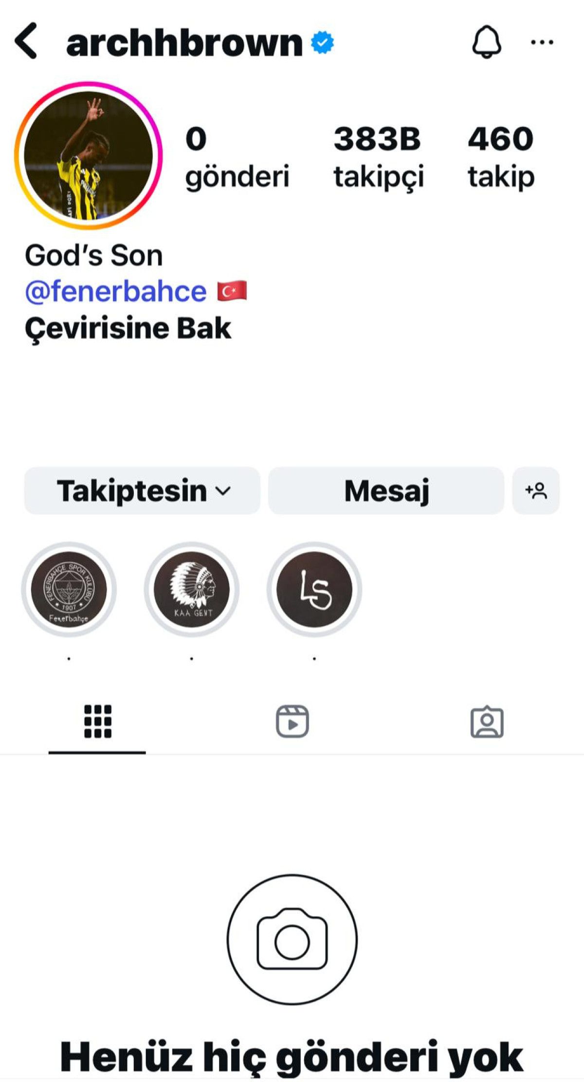 Archie Brown'un sosyal medya hareketi taraftarları şaşırtıyor