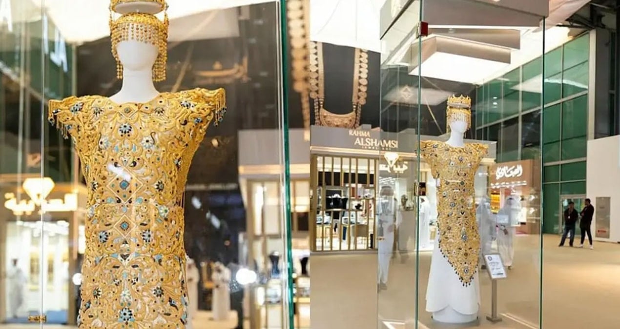 Emirlik Kültüründen İlham Alan, 1 Milyon Doları Aşan Altın Elbise Sergileniyor