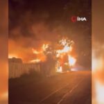 Küçükçekmece'de halı yıkama dükkanında yangın: büyük hasar, can kaybı yok