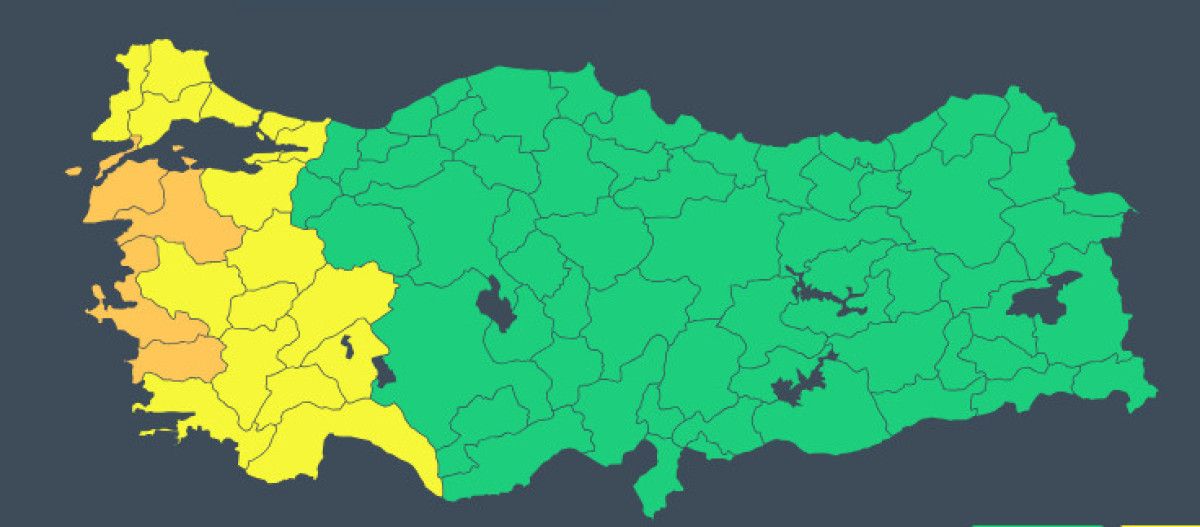 Meteoroloji, Türkiye İçin Sarı ve Turuncu Kodlu Uyarılar Yayınladı