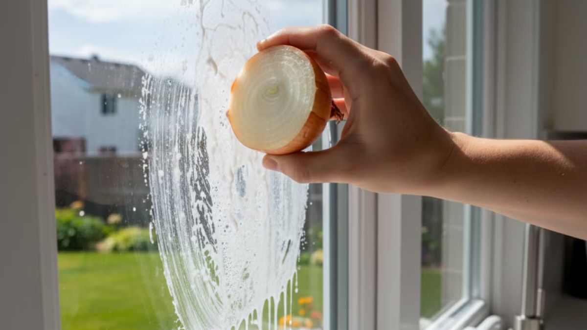 Soğan ile pencerelerinizi doğal bir şekilde temizleyin