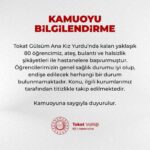 Tokat'ta 80 Kız Öğrenci Hastanelik Oldu, Sağlık Durumları İyi