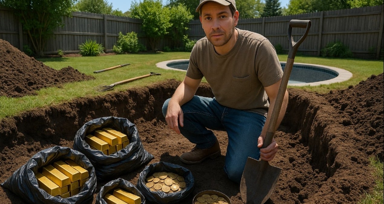 Fransa'da Bahçesinde Yüzme Havuzu Kazan Adam, 33 Milyon Liraya Eşdeğer Altın Buldu