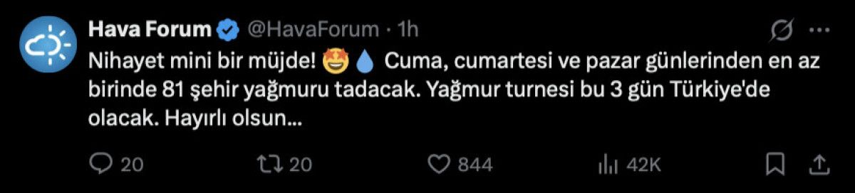 Hafta sonu için Türkiye genelinde yağış uyarısı yapıldı