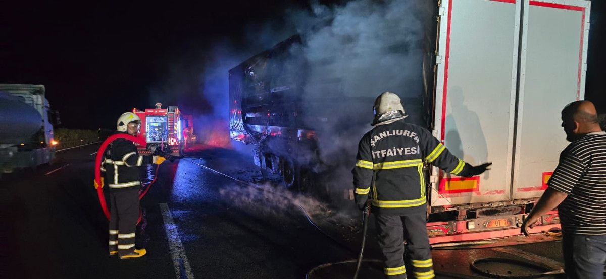 Şanlıurfa'da Salça Yüklü Tır Yangında Zarar Gördü