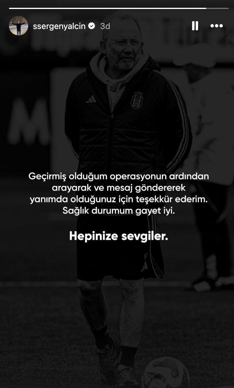 Sergen Yalçın sağlık durumu ile ilgili olumlu açıklama yaptı