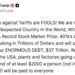 Trump, Amerikan Vatandaşlarına 2 Bin Dolar Temettü Ödemesi Yapacağını Duyurdu