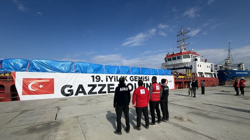 19. iyilik gemisi, Gazze'ye 1300 ton insani yardımla Ariş Limanı’na ulaştı