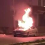 Amasya'da Otomobil Alev Aldı, Hastane Önünde Panik Yaşandı