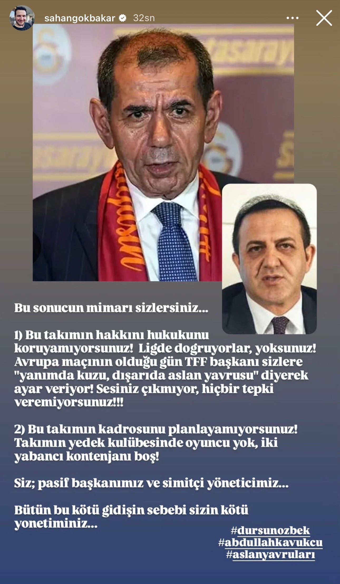 Galatasaray'ın Kötü Gidişi Üzerine Şahan Gökbakar Yönetimi Eleştirdi