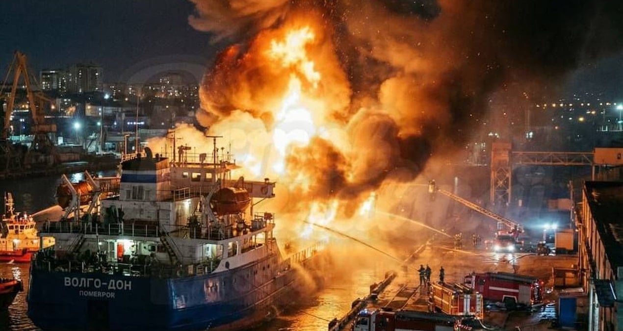 Ukrayna İHA'sı Rusya'da Kargo Gemisini Vurdu, Üç Mürettebat Hayatını Kaybetti