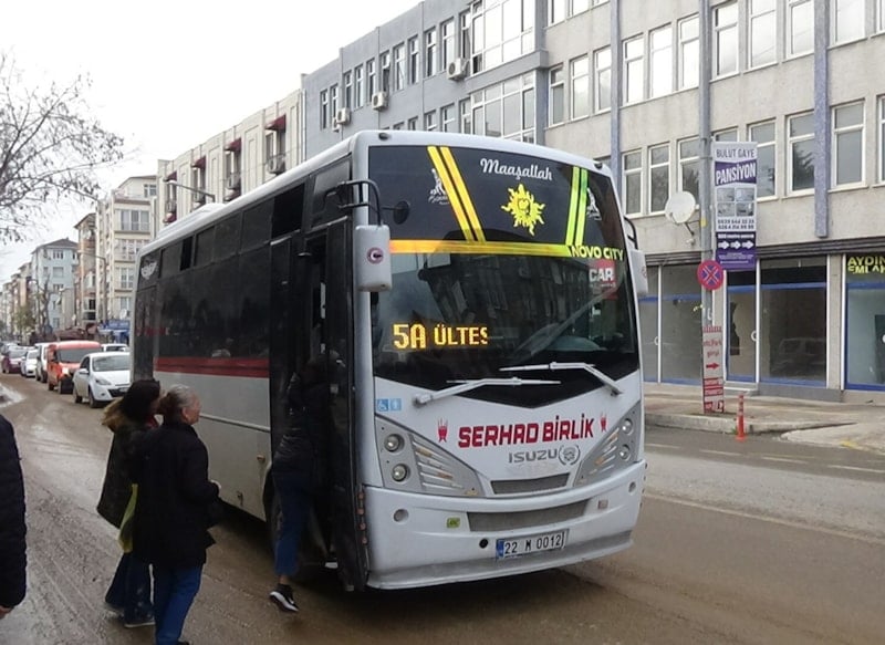 Edirne'de toplu ulaşım ücretlerine zam yapıldı