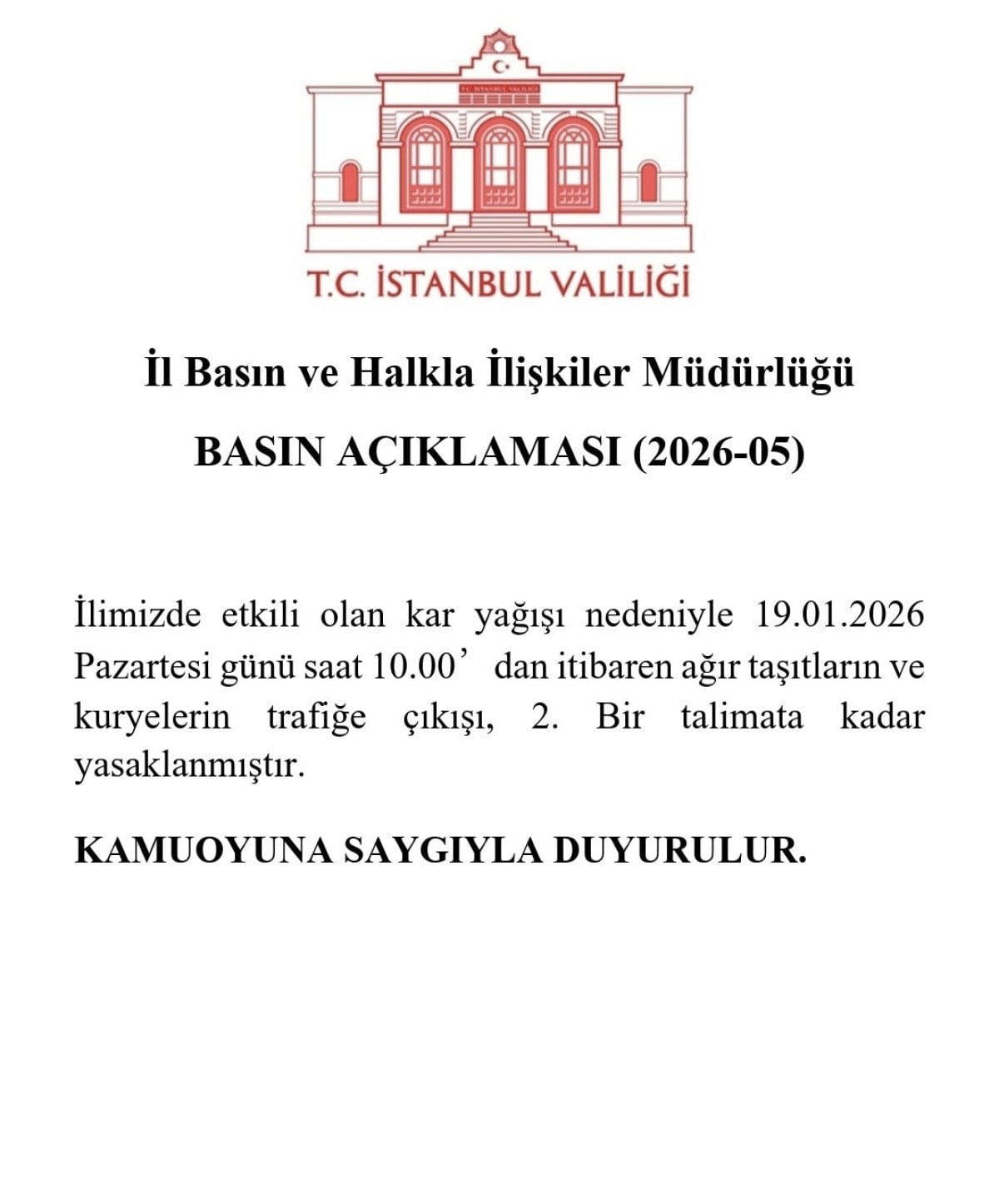 İstanbul'da Kar Yağışı Nedeniyle Kuryelere Trafik Yasaklandı