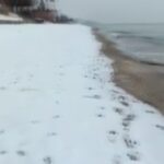 Silivri'de Dondurucu Soğukta Denize Giren Genç Dikkat Çekti