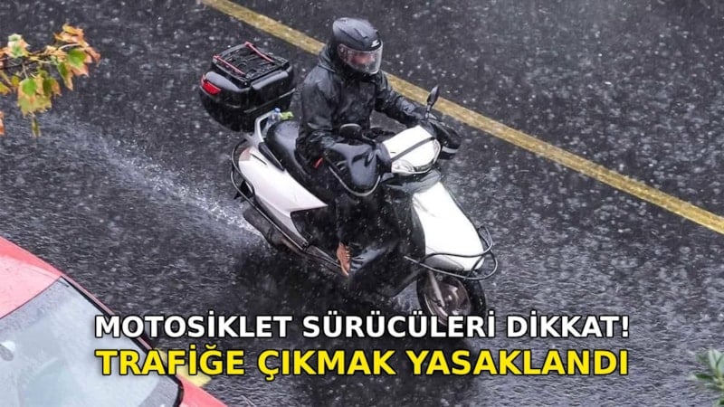Tekirdağ'da Olumsuz Hava Koşulları Nedeniyle Motosiklet ve Scooter Kullanımı Yasaklandı