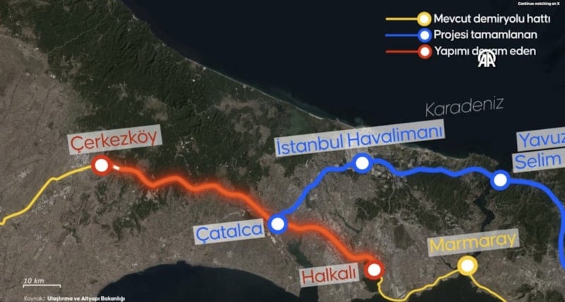 İstanbul Kuzey Demir Yolu Geçişi Projesi için genel ihale ilanı yayımlandı
