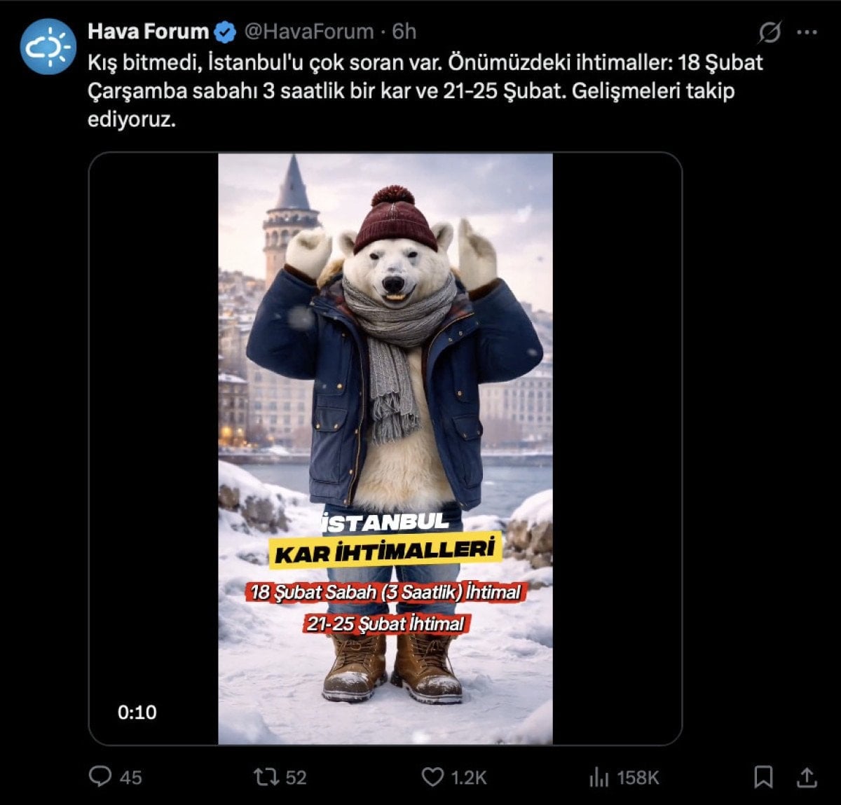 İstanbul'da soğuk hava dalgası ve kar yağışı beklentisi var