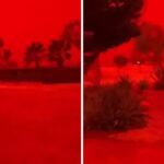 Carnarvon'daki toz fırtınası gökyüzünü kan kırmızısına bürüdü