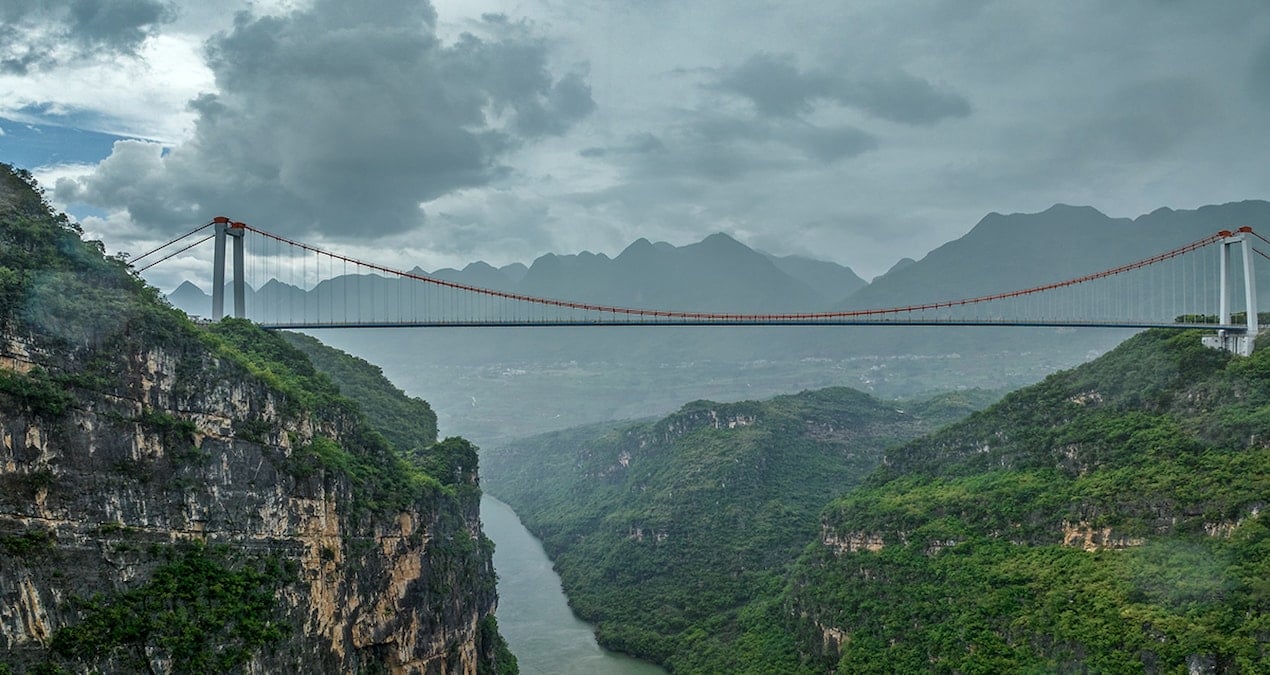 Dünyanın En Yüksek Köprüsü Beipanjiang, Ulaşımı Kolaylaştırıyor