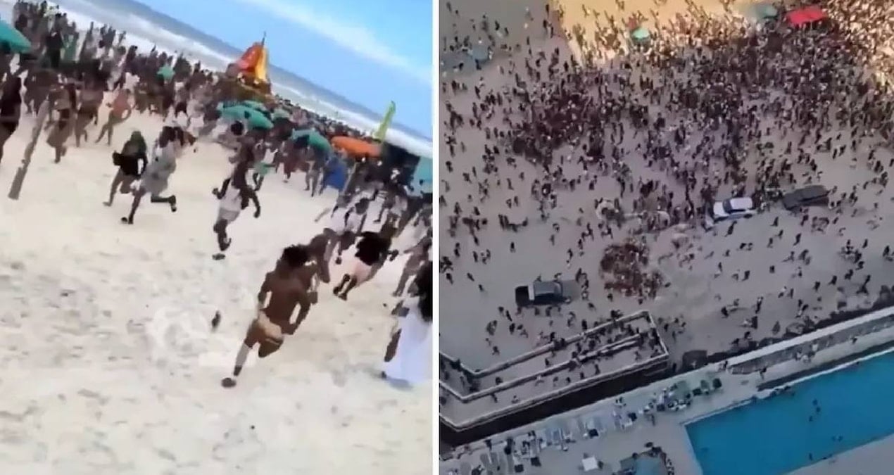 Florida Kıyılarında Tatilciler Panik Halinde Sahili Terk Etti