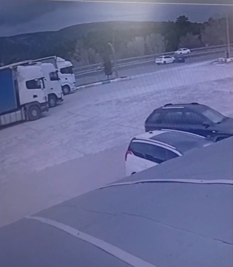 Karabük'teki Trafik Kazasında Güvenlik Kamerası Görüntüleri Ortaya Çıktı