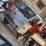 Maltepe'de Motosiklet Sürücüsü Kamyonetin Camını Kaskla Kırdı