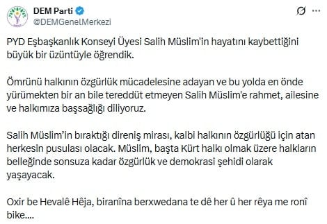 Salih Müslim'in Ölümü, YPG İçin Yeni Bir Dönem Başlatıyor