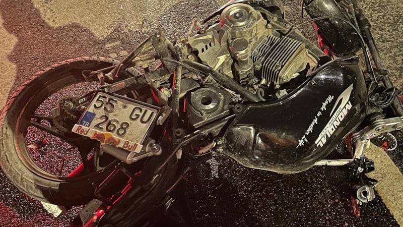 Samsun'da motosiklet ve minibüs çarpıştı; 1 ölü, 1 ağır yaralı