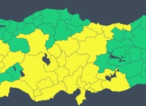 34 İl İçin Sarı Kodlu Sağanak Uyarısı Yapıldı