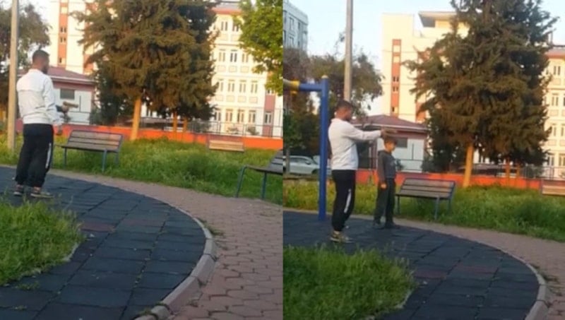 Adana'da çocuk parkında oyuncak silahla atış talimi tepkilere yol açtı