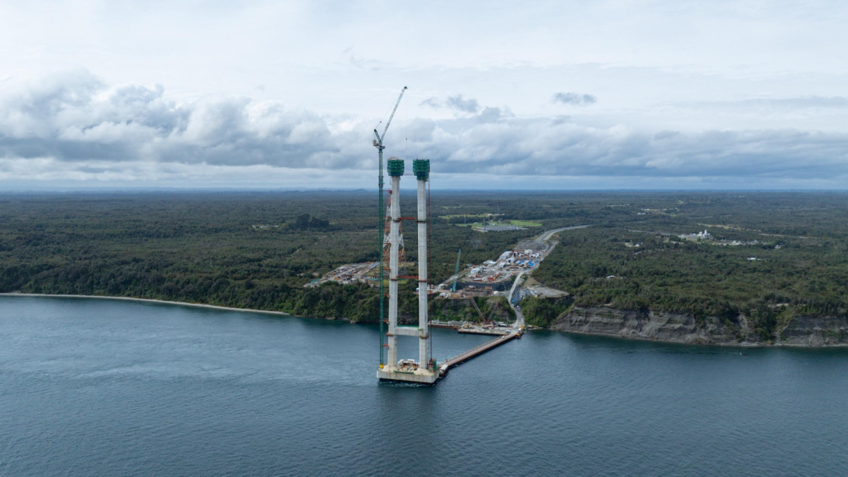 Chiloe Adası’nın Ana Karaya Bağlanmasını Sağlayacak Dev Köprü İnşası Devam Ediyor