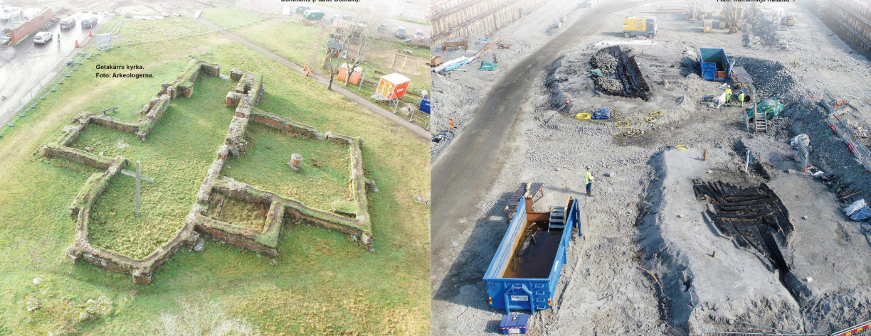 Demiryolu Kazılarında İsveç'te Altı Tarihi Gemi Kalıntısı Keşfedildi