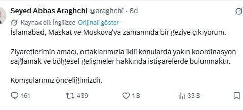 İran Dışişleri Bakanı Arakçi İslamabad'a gidiyor; barış müzakereleri için kritik temaslar kurulabilir