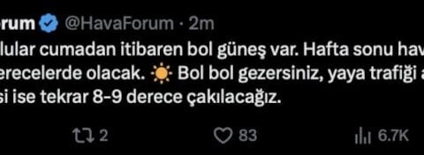 İstanbul'da sıcaklıklar 21 dereceye yükselebilir.