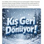 Kış, 9 Nisan'dan itibaren Türkiye'de yeniden etkili olacak