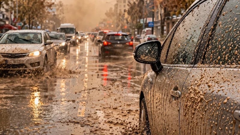 Suriye'den Gelen Toz Bulutları 31 İlde Çamur Yağmuruna Neden Olacak