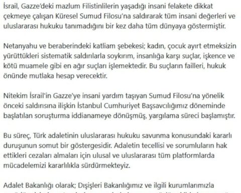 Adalet Bakanı Gürlek'ten İsrail'in Sumud Filosu'na Saldırısına Sert Tepki