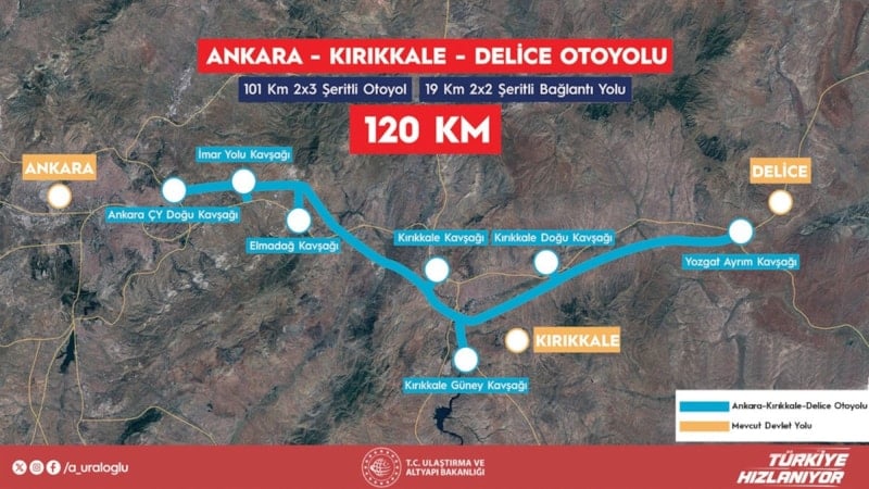 Ankara-Kırıkkale-Delice Otoyolu Projesi'nde Yarısı Tamamlandı, 42 İli Birbirine Bağlayacak