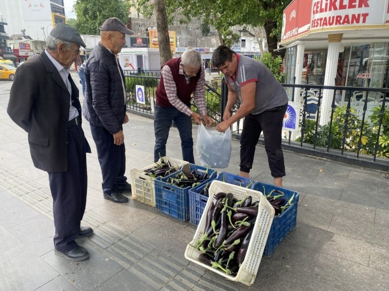 Antalya'da Üretici, Maliyeti Karşılamayan Patlıcanları Ücretsiz Dağıtarak Dayanışma Örneği Sergiledi