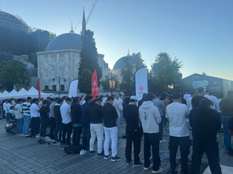 Ayasofya'da Kurban Bayramı Namazına Yoğun Katılım Sağlandı