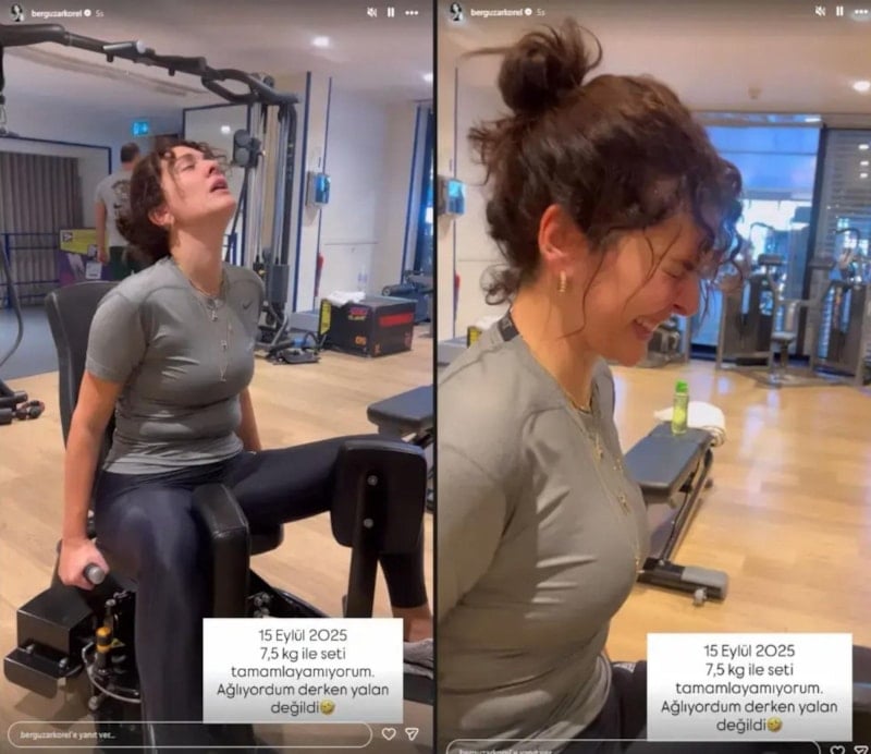 Bergüzar Korel, Spor Salonu Paylaşımlarıyla Dikkat Çekiyor