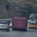 Hatay'da Yolcu Otobüsü Trafikte Tehlikeli Manevralar Yaptı