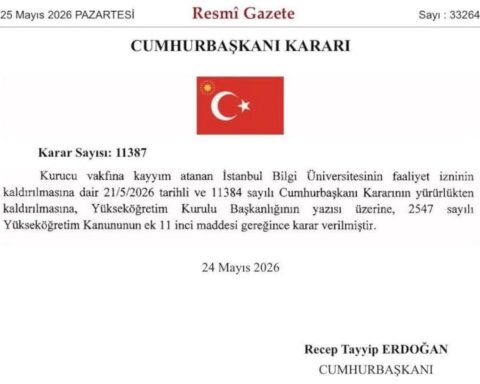 İstanbul Bilgi Üniversitesi, Resmi Gazete'de Yayımlanan Kararla Eğitime Devam Edecek