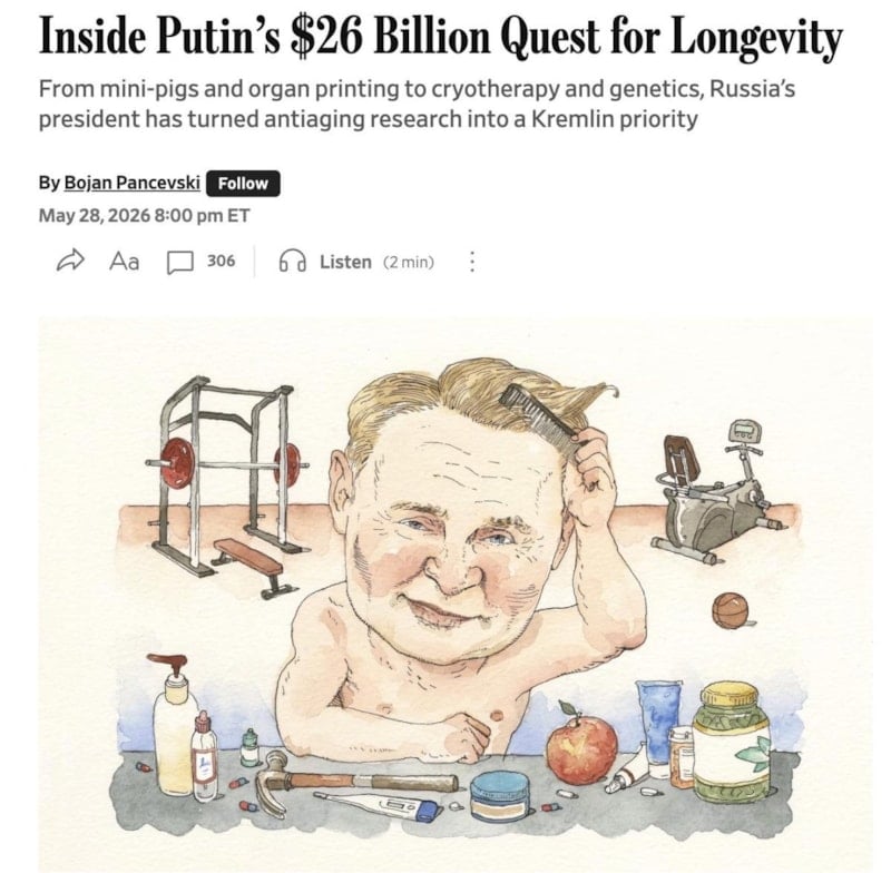 Putin, Yaşlanmayı Yavaşlatma Programına 26 Milyar Dolar Yatırım Yapıyor