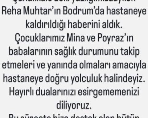 Reha Muhtar hastaneye kaldırıldı, sağlık durumu ciddileşti
