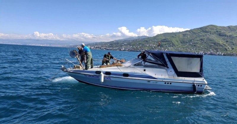 Trabzon'da Kalkan Avı Yasağı Kapsamında 3 Bin Metrelik Kaçak Ağa El Konuldu