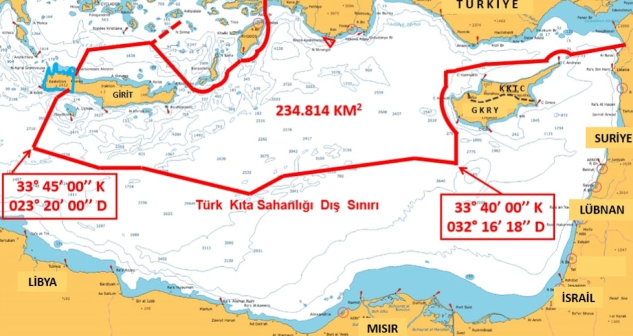 Türkiye, Akdeniz'de 200 deniz miline kadar uzanan ekonomik bölge ilan etmeyi planlıyor